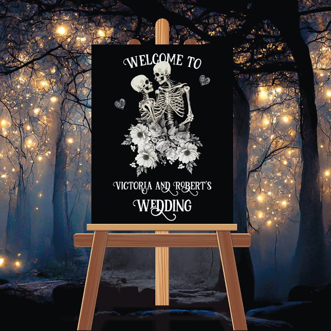 Välkomstskylt för Skeleton Bröllop par Bröllop Poster (Skapare uppladdad)