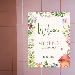 Välkomstskylt för skogen från Fairy Garden Enchant Poster