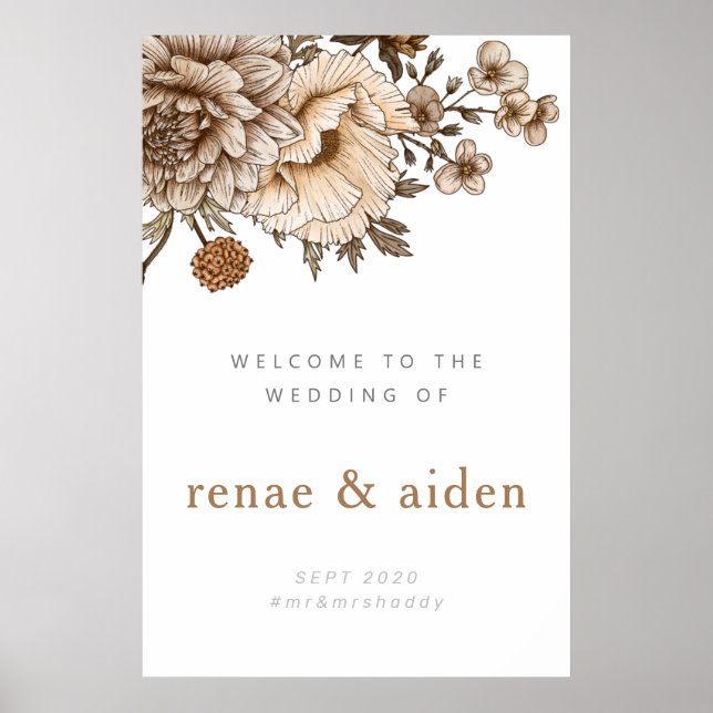 Välkomstskylt för skogen, Vintage Boho Poster (Framsidan)