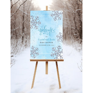 Välkomstskylt för Snöflinga Vinterparadis ENDAST Poster