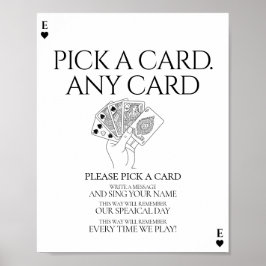 Välkomstskylt för spelkortsgäst, Välj ett kort, vi Poster
