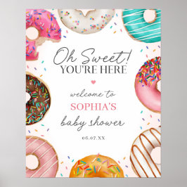 Välkomstskylt för Sprinkled Donut Baby Shower Poster