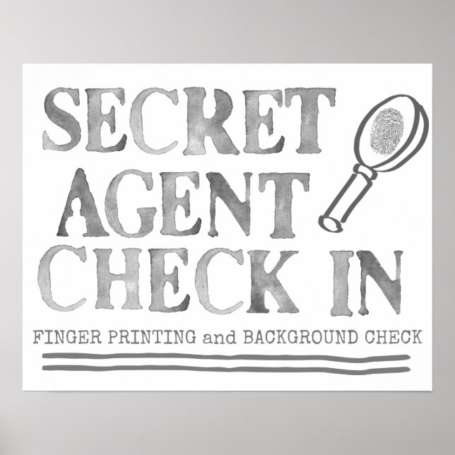 Välkomstskylt för Spy Party Poster (Framsidan)