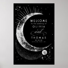 Välkomstskylt för Starry Night Himlar Celestial Br Poster