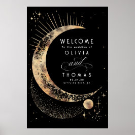 Välkomstskylt för Starry Night Himlar Celestial Br Poster