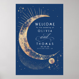 Välkomstskylt för Starry Night Himlar Celestial Br Poster