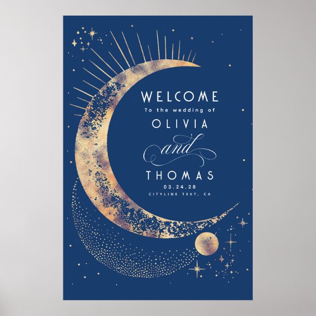 Välkomstskylt för Starry Night Himlar Celestial Br Poster (Framsidan)