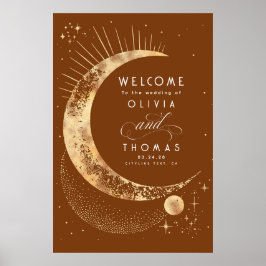 Välkomstskylt för Starry Night Himlar Celestial Br Poster