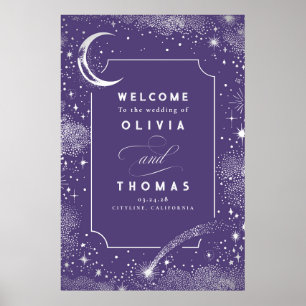 Välkomstskylt för Starry Night Himlar Celestial Br Poster