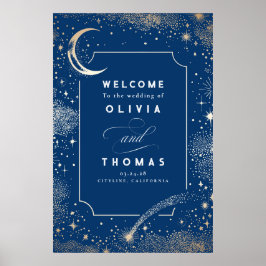 Välkomstskylt för Starry Night Himlar Celestial Br Poster