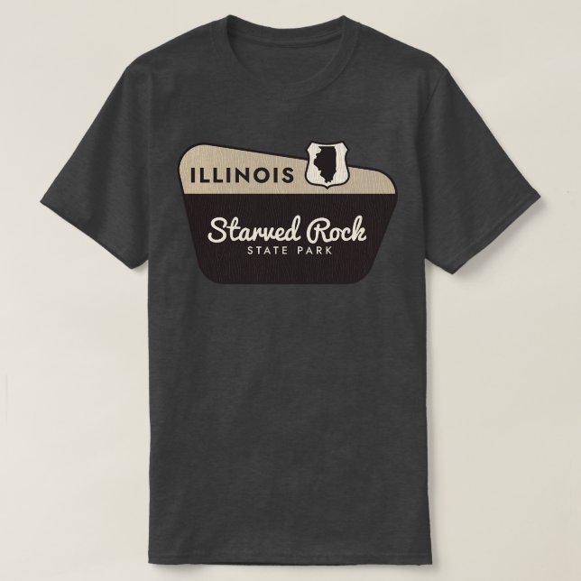 Välkomstskylt för Sten State Park Illinois T Shirt (Design framsida)