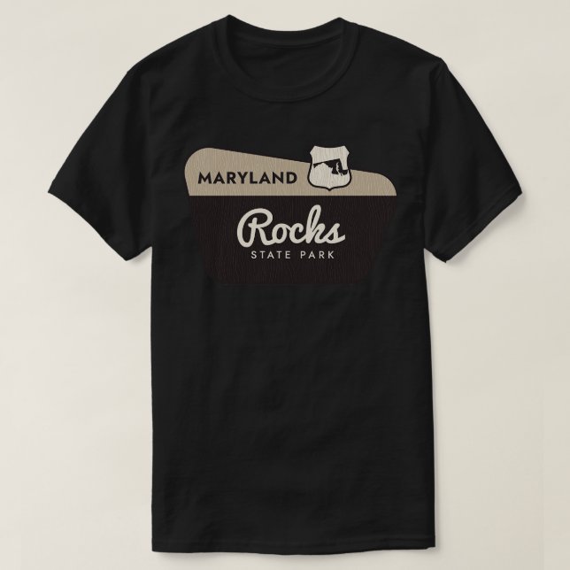 Välkomstskylt för sten State Park Maryland T Shirt (Design framsida)