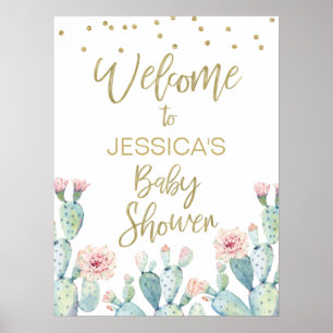 Välkomstskylt för Succuls Fiesta Baby Shower Poster