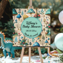 Välkomstskylt för svampar och babyskor välkomstsky