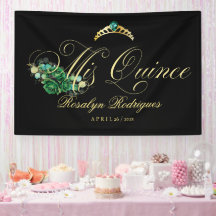 Välkomstskylt för svart grönt i Mis Quince