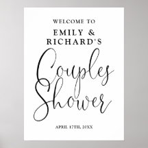 Välkomstskylt för svartvitt Par