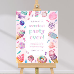 Välkomstskylt för Sweet Firande Candy Birthday Poster