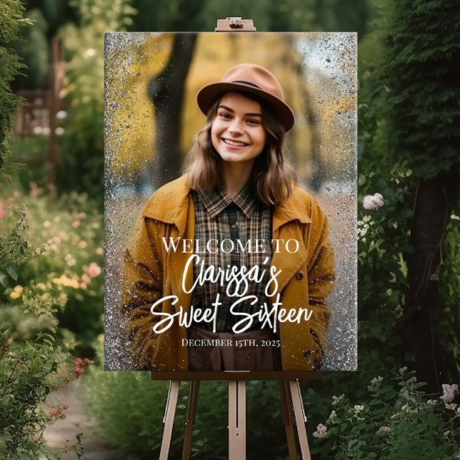 Välkomstskylt för Sweet sixteen party med foto Poster (Skapare uppladdad)