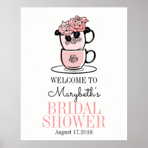 Välkomstskylt för Tea Kopp Möhippa Poster