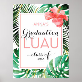 Välkomstskylt för Tropical Studenten Luau Party Poster