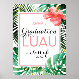 Välkomstskylt för Tropical Studenten Luau Party Poster