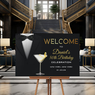 Välkomstskylt för Tuxedo Cocktail Poster