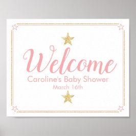 Välkomstskylt för Twinkle Baby Shower på Twinkle-r Poster