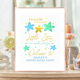 Välkomstskylt för Twinkle Little Star-Genderna Poster