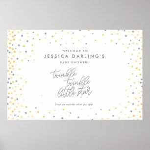 Välkomstskylt för Twinkle Little Star Shower Poster