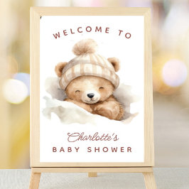 Välkomstskylt för uppslingning av babyskor poster