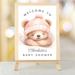 Välkomstskylt för uppslingning av babyskor poster