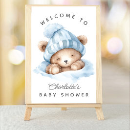Välkomstskylt för uppslingning av babyskor poster