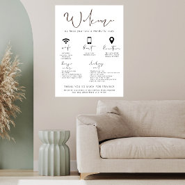 Välkomstskylt för uthyrning Semester Gästinformati