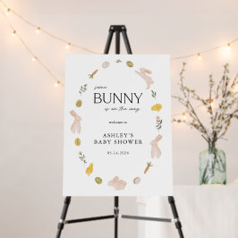 Välkomstskylt för vår påsk baby shower med Somebun