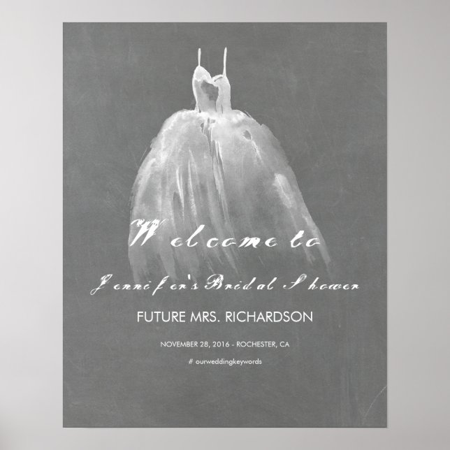 Välkomstskylt för vattenfärgsadress Möhippa Välkom Poster (Framsidan)