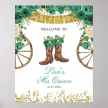 Välkomstskylt för western Grönt Hunter Charra