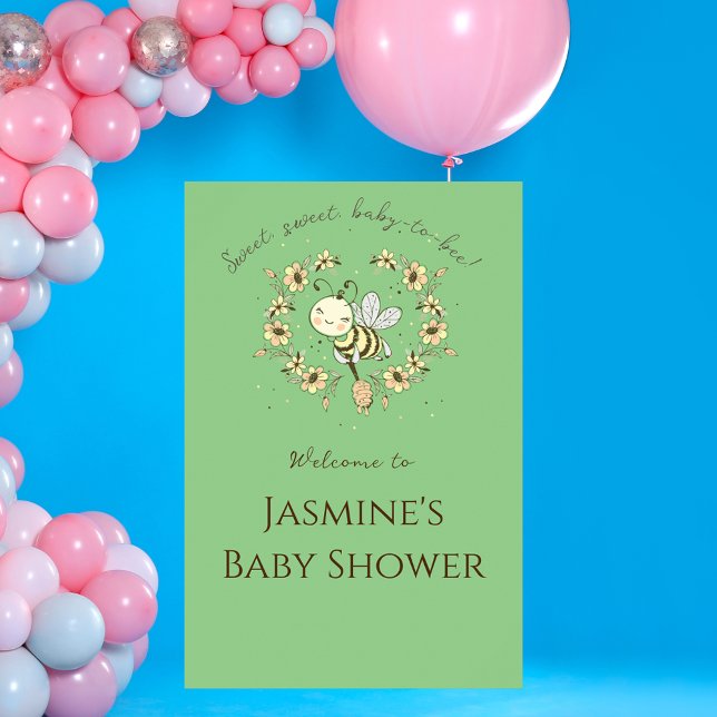 Välkomstskylt för Whimsique Bee Wand Baby Shower V Poster (Skapare uppladdad)