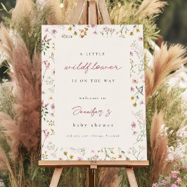 Välkomstskylt för Wildflower Boho Baby Shower