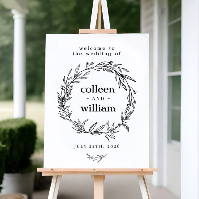 Välkomstskylt för Wildros WandeFolk Rustic Bröllop Poster (Skapare uppladdad)
