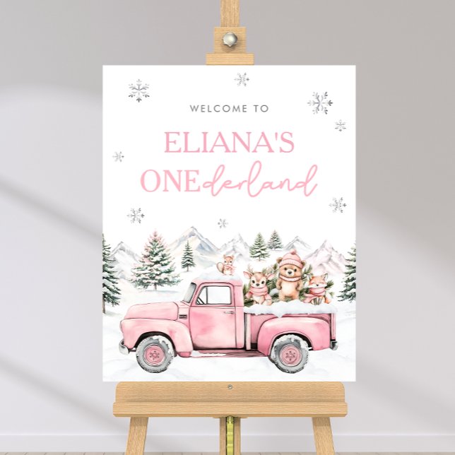 Välkomstskylt för Winter Onederland Första födelse Poster (Skapare uppladdad)