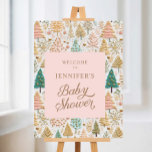 Välkomstskylt för Winter Wonderland Girl Baby Show<br><div class="desc">Vår elegant Rosa Winter Girl Baby Shower Välkomstskylt kommer att lägga till lite julklapp till ditt Winter Wonderland-evenemang. Matchande objekt i vår butik Cava Party-design.</div>