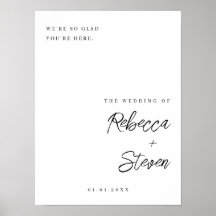 Välkomstskylt från Elegant bröllop