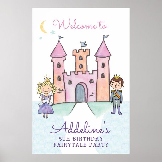Välkomstskylt från Fairytale, Princess Poster (Framsidan)