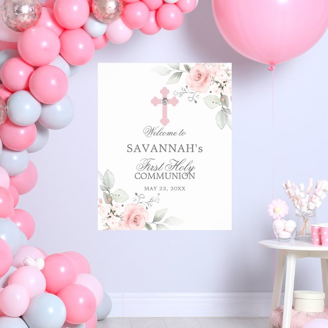 Välkomstskylt från första Heligan Rosa ros Girl Poster (Skapare uppladdad)