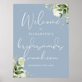 Välkomstskylt från Greenery Bridesmaids Luncheon Poster