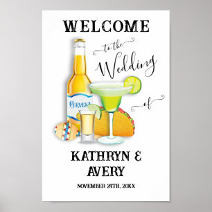 Välkomstskylt från mexikanska Fiesta Margarita Poster