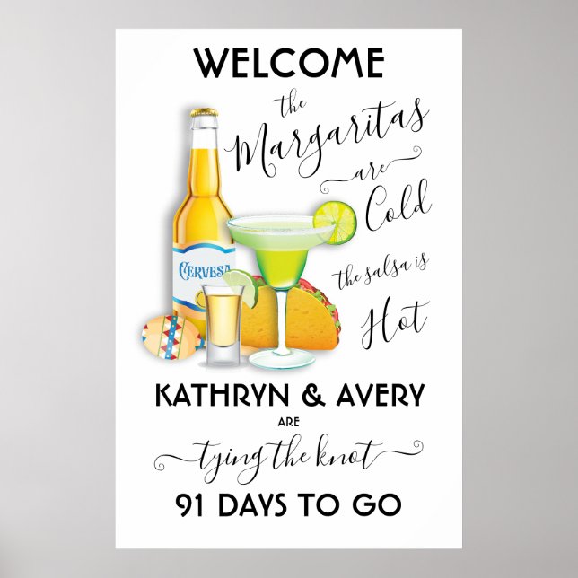 Välkomstskylt från mexikanska Fiesta Margarita Poster (Framsidan)