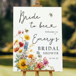 Välkomstskylt från Möhippan Bride to Bee med Sunfl