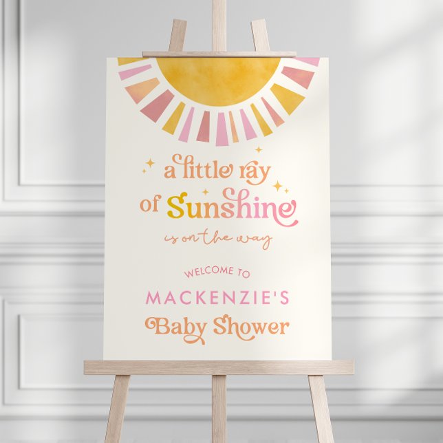 Välkomstskylt från Sunshine Baby Shower Poster (Skapare uppladdad)