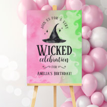 Välkomstskylt från Wicked Birthday